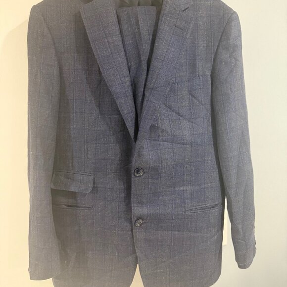 Pal Zileri Made in Italy Navy Suit 50R – Wool Silk Linen - Picture 1 of 11